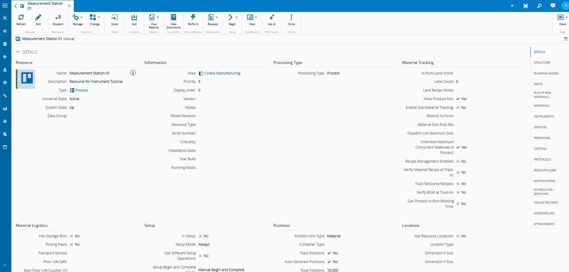 Animated walkthrough showing how to add Caliper-001 in the Manage Instruments wizard.