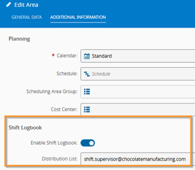 Enable Shift Logbook