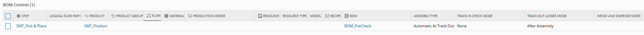 BOM Context Example