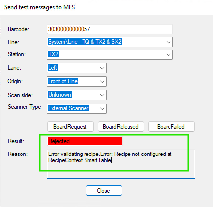 RecipeValidation Error