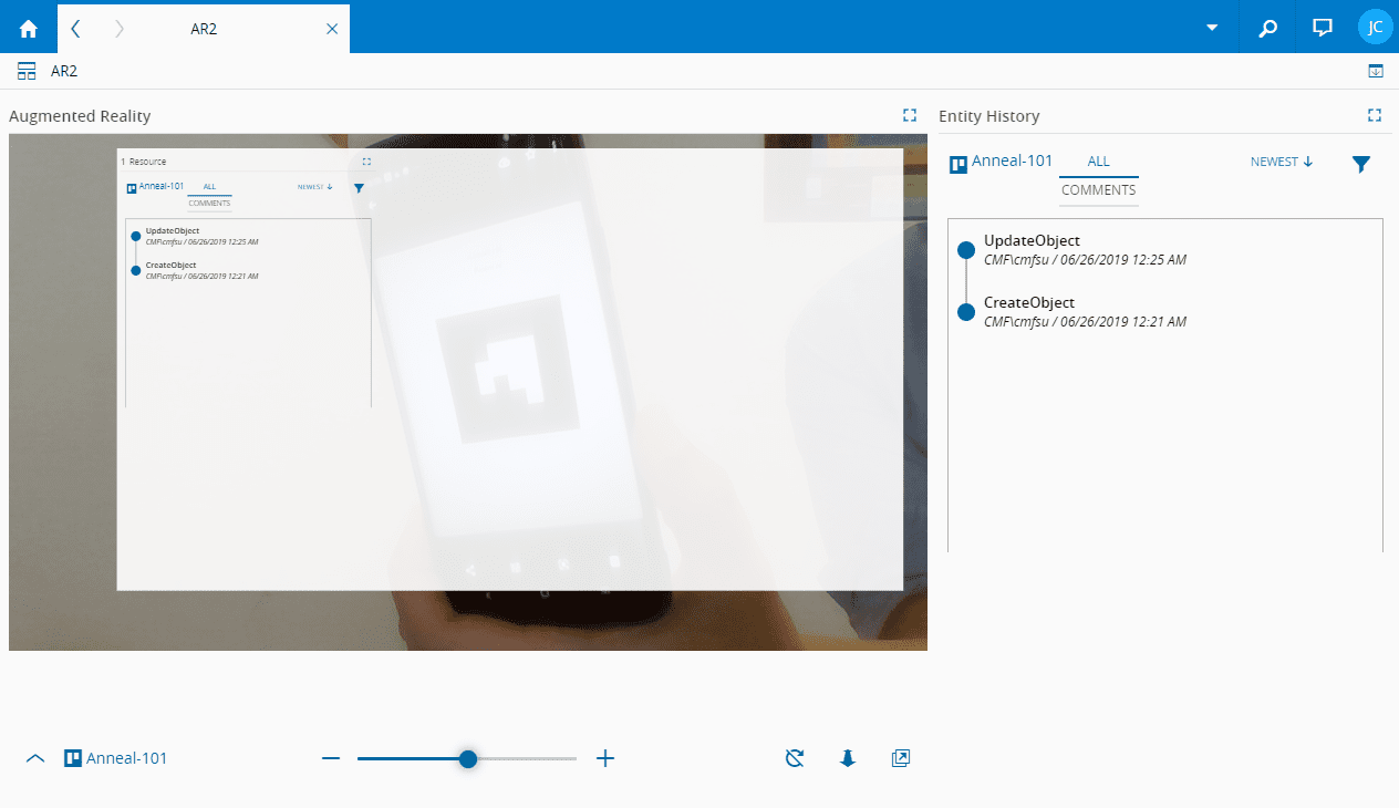 Using Augmented Reality as a Widget