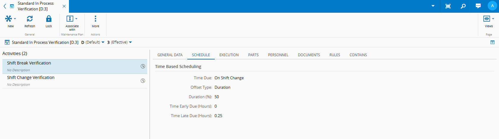 Shift Break Schedule