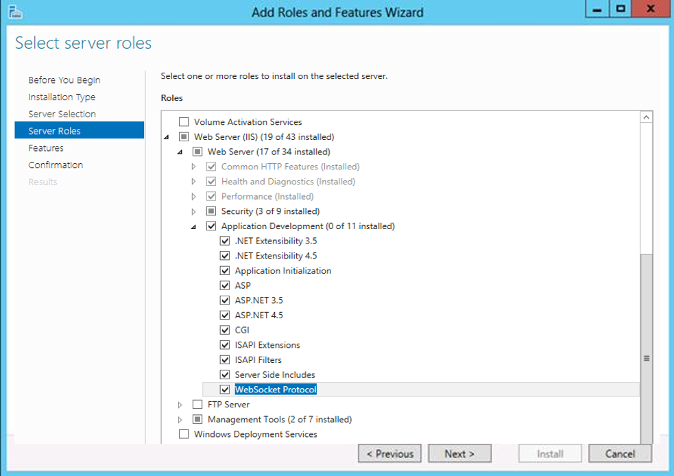 IIS - Add Server Roles Web