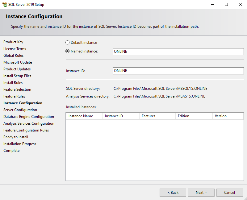 SQL Server Installation - Name