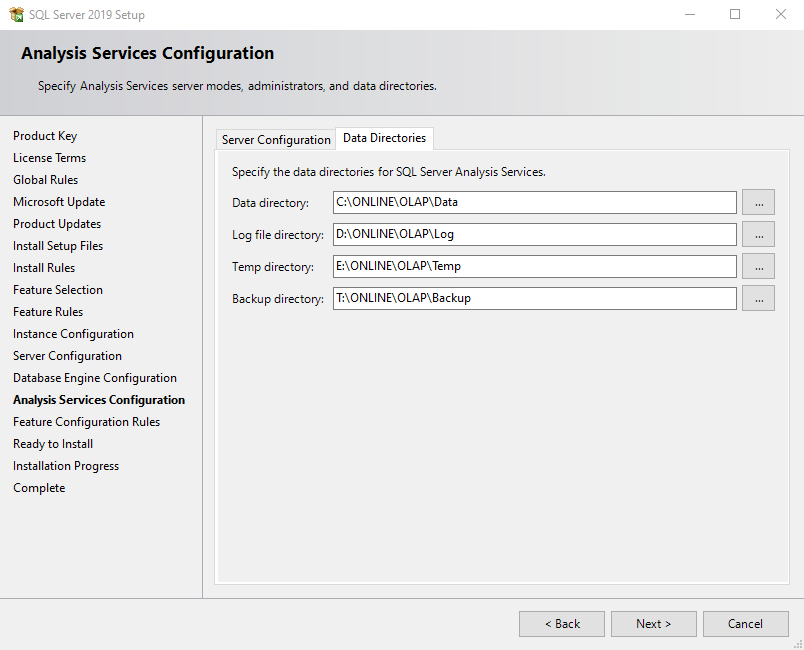 SQL Server Installation - Analysis Services