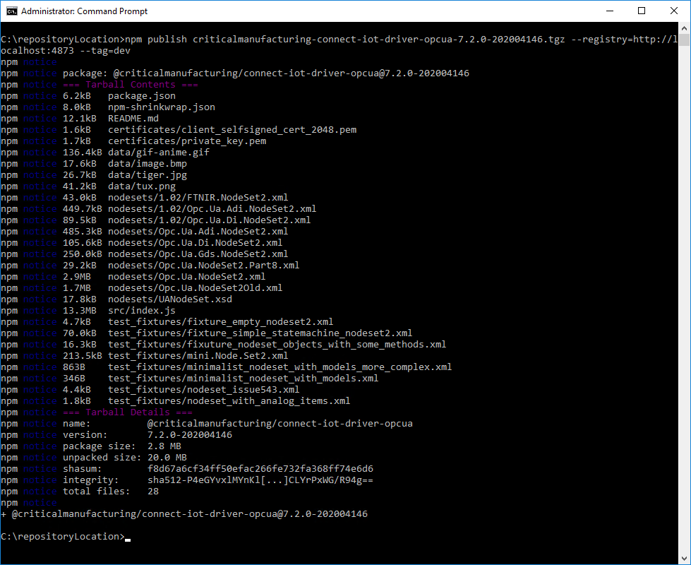 Running npm commands