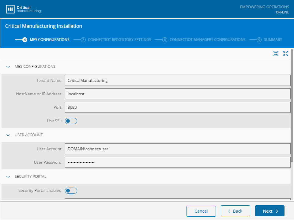 Deploy Connect IoT Packages - MES Configurations