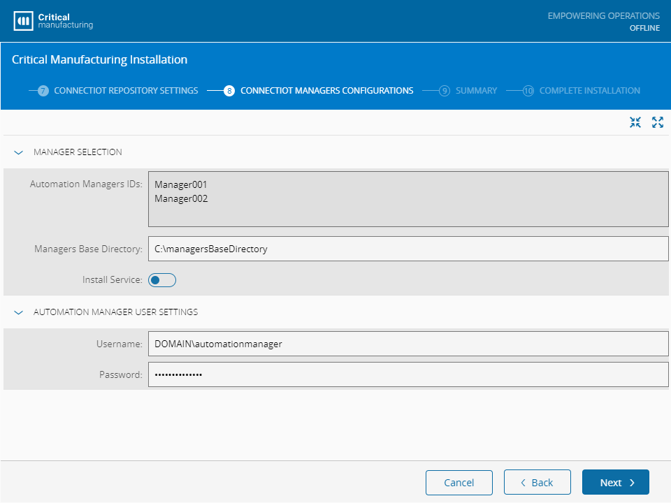 Deploy Connect IoT Packages - Connect IoT Managers Configurations