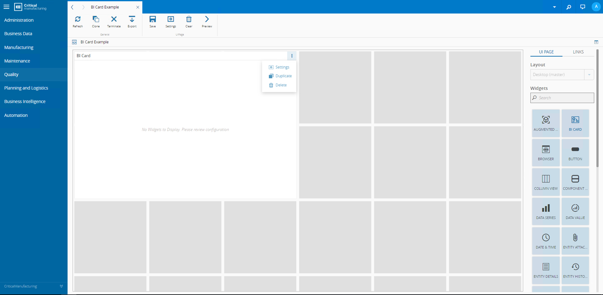 UI Page Build mode