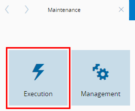 Maintenance Management execution page access