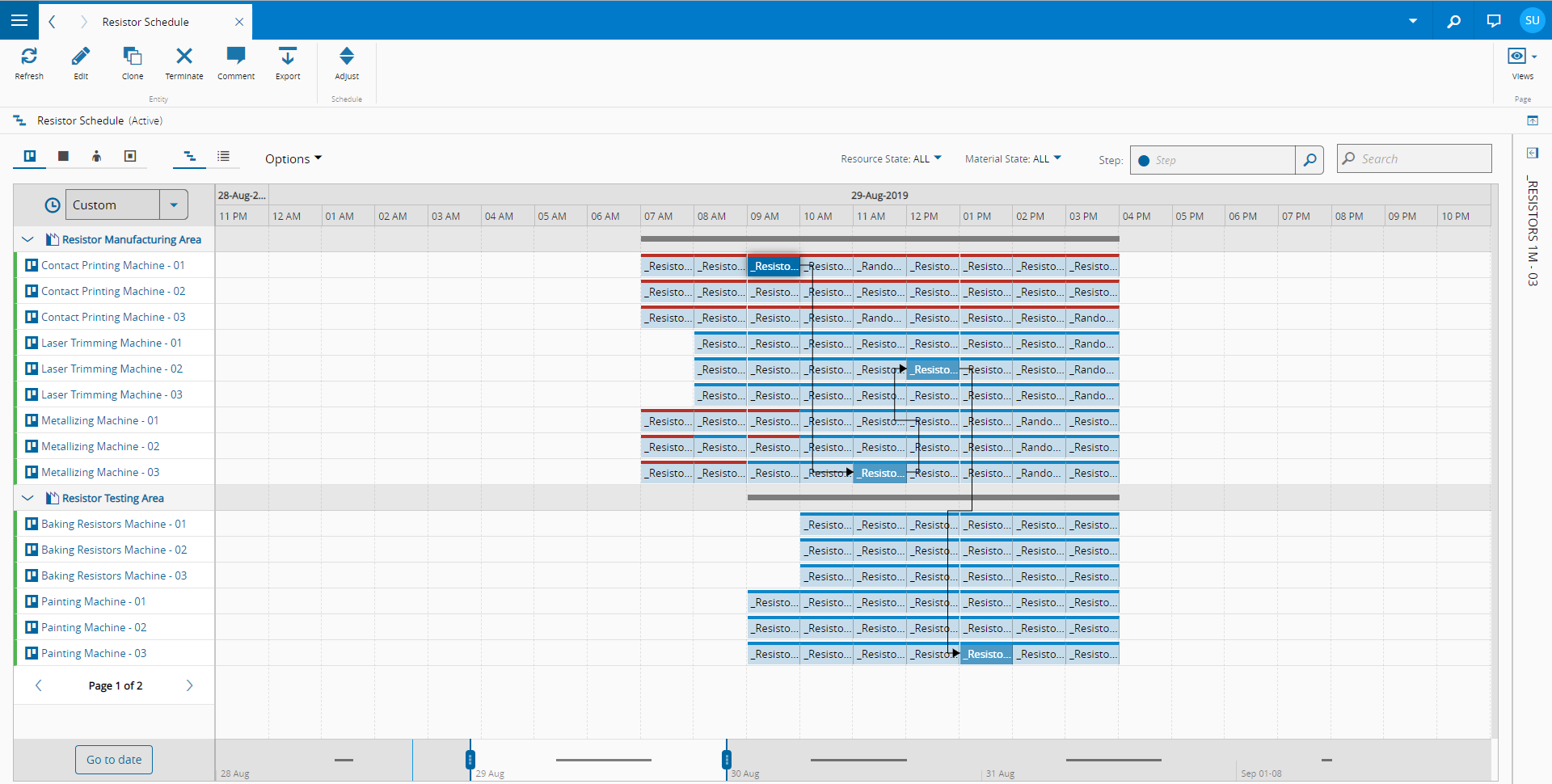 Selecting a Schedule Job