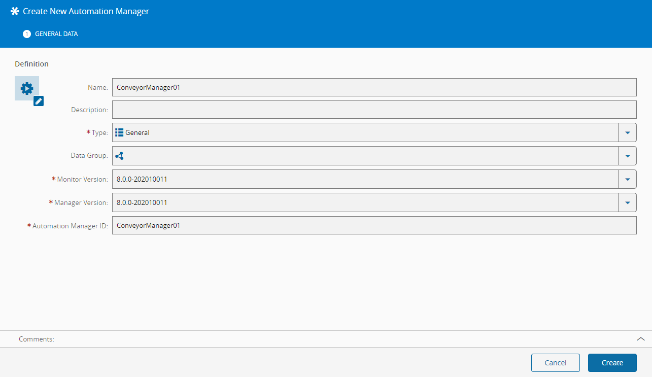 Automation Manager - General Data