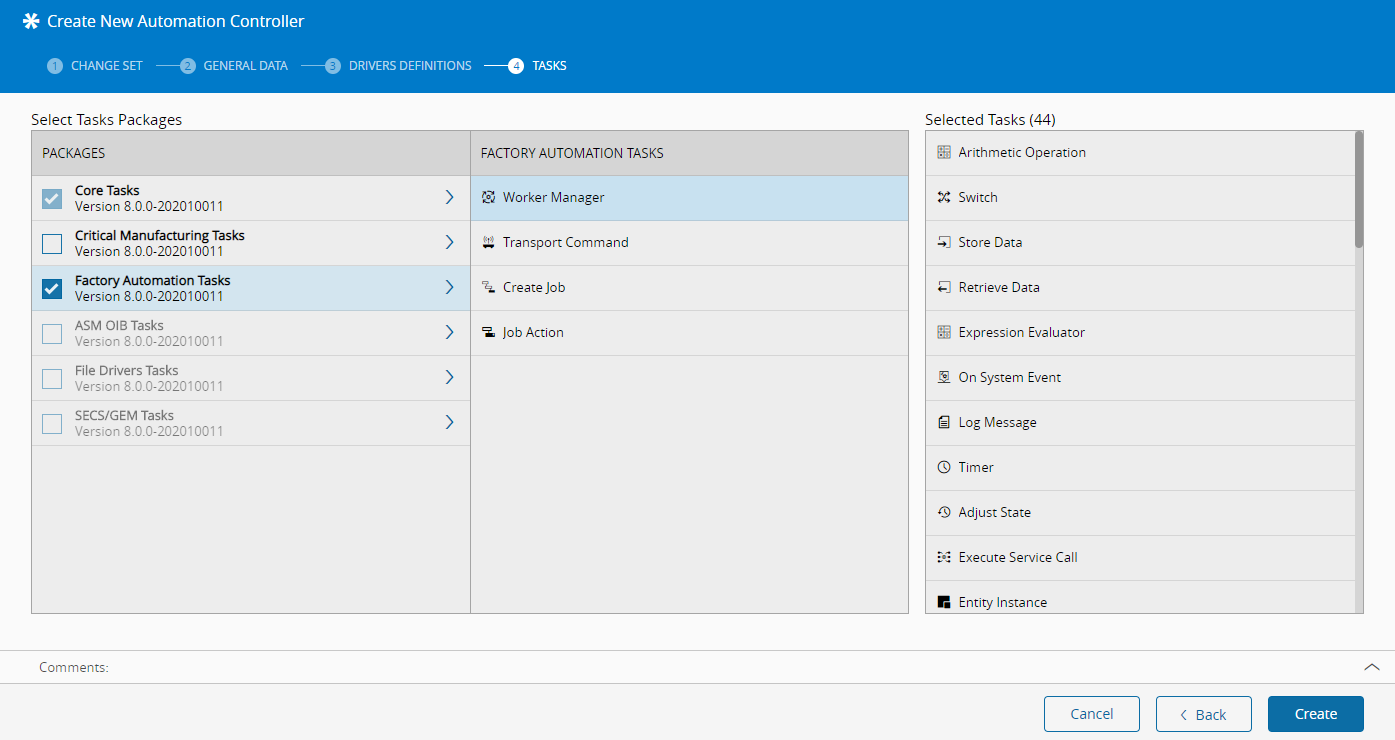 Automation Controller - New Task package