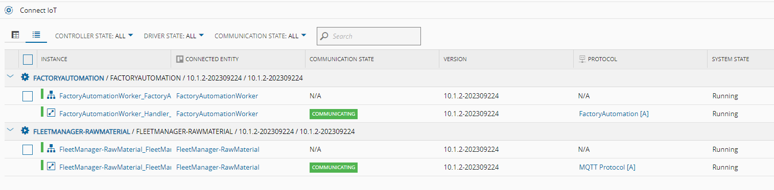 FleetManager-RawMaterial Communicating