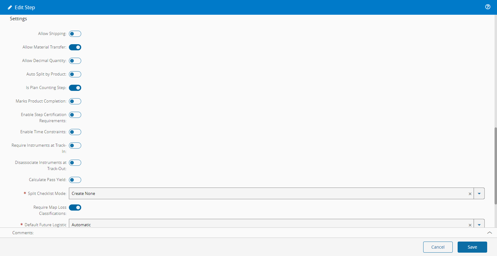Is Plan Counting Step - Enable Is Plan Counting Step