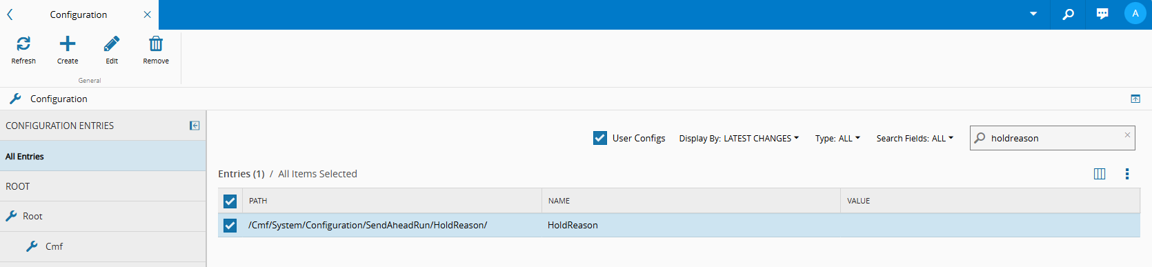 Find Configuration