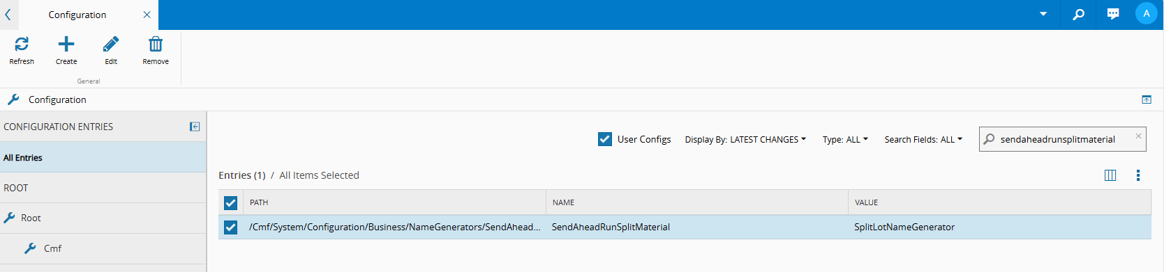 Find Configuration