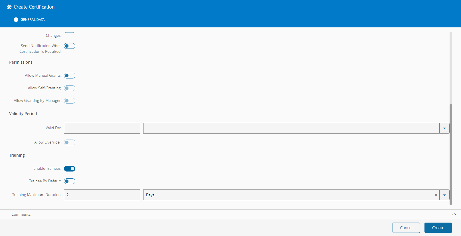 Configure Certification to allow trainees