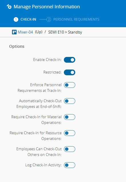 Configure the Resource - Check-In