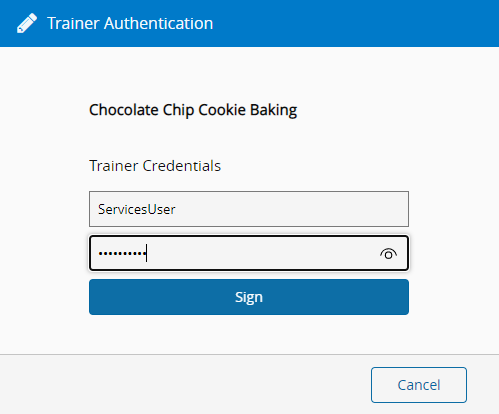 Check-In at Resource - Trainer Signature