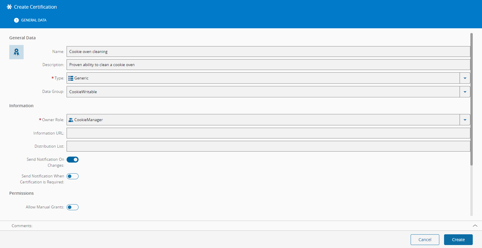Create a Certification