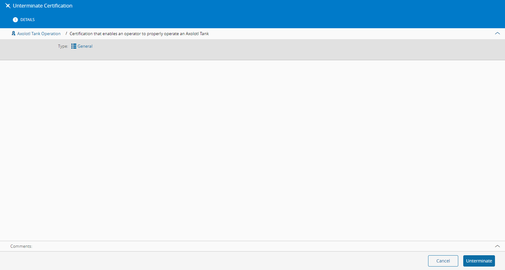 unterminate_certification