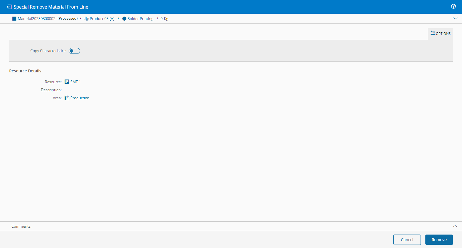 special_remove_material_from_line