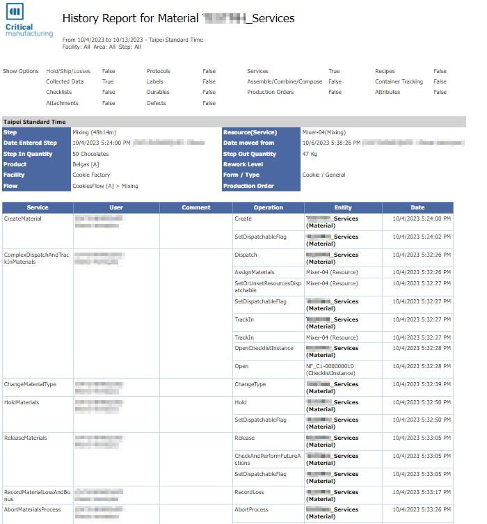 MaterialHistory_Report
