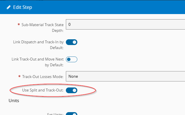 Partial Split Step configuration