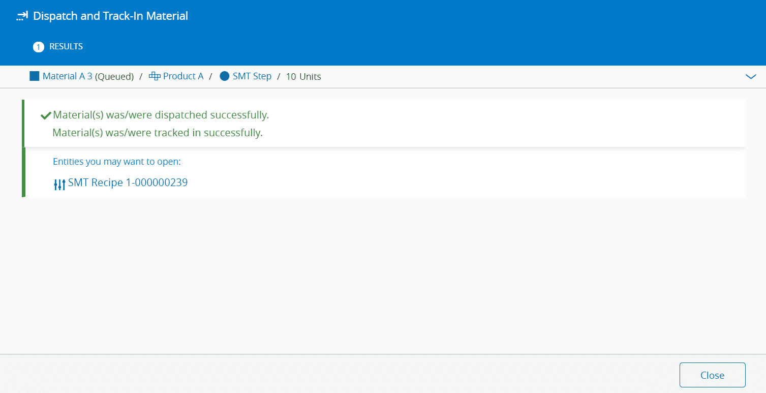 Recipe Instance creation