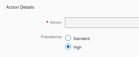 Future Actions Precedence