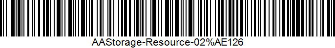 example of the barcode used in the store material wizard
