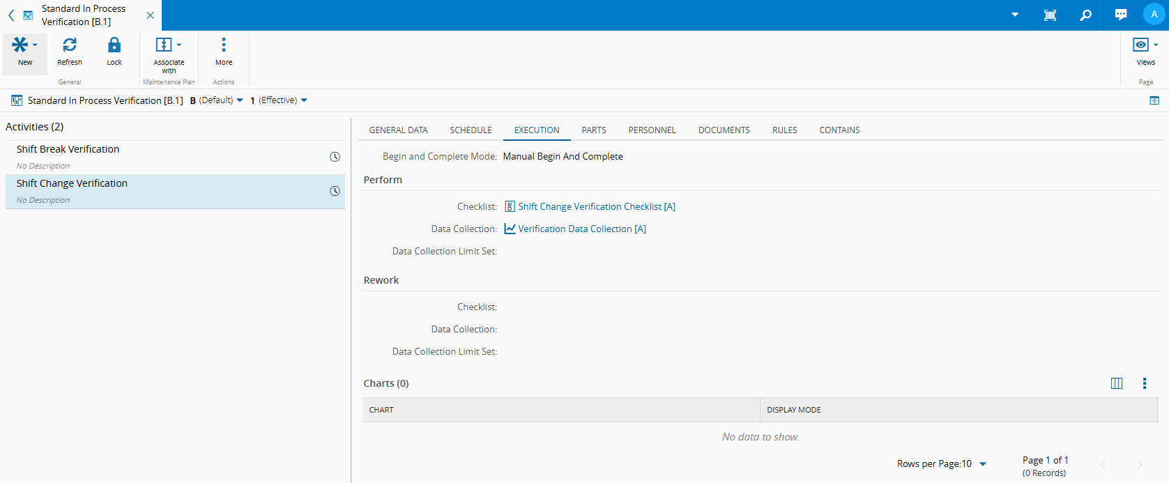 Shift Change Execution