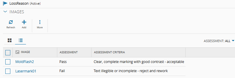 Loss Reason - Critical Manufacturing Documentation Portal