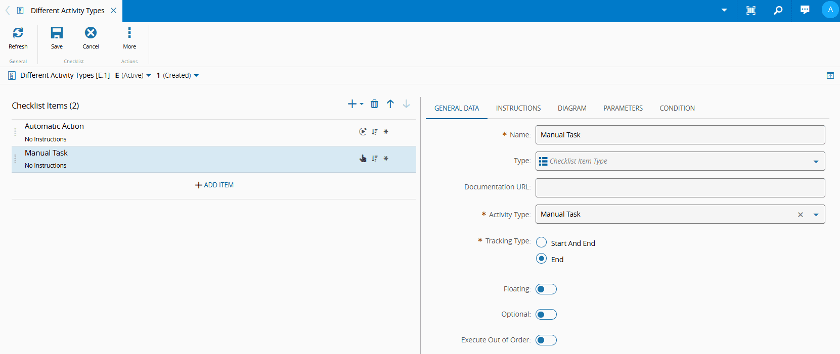 Activity Types - Critical Manufacturing Documentation Portal