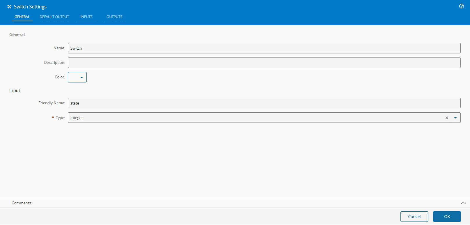 Switch - Critical Manufacturing Documentation Portal