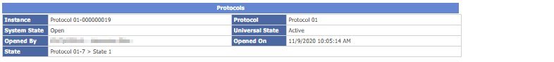 Screenshot showing a protocol related to material history.