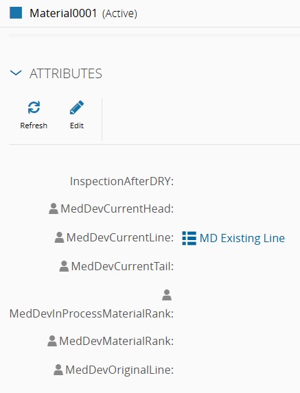 Linked Lines Material on rework return