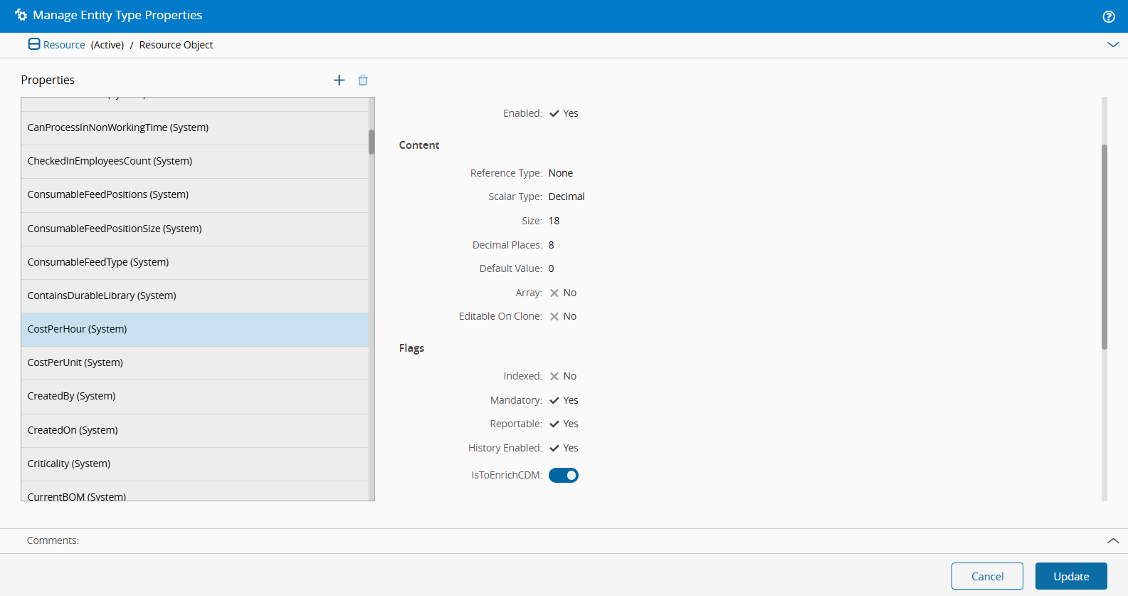 managing entity types