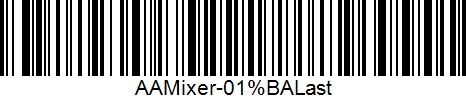 example of the barcode used in the dispatch material wizard