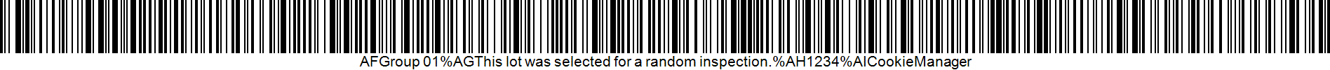 example of the barcode used in the hold material wizard