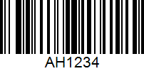 example of the barcode used in the release material wizard