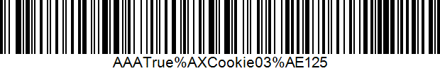 example of the barcode used in the store material wizard