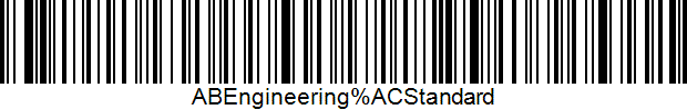 example of the barcode used in the track-in material wizard