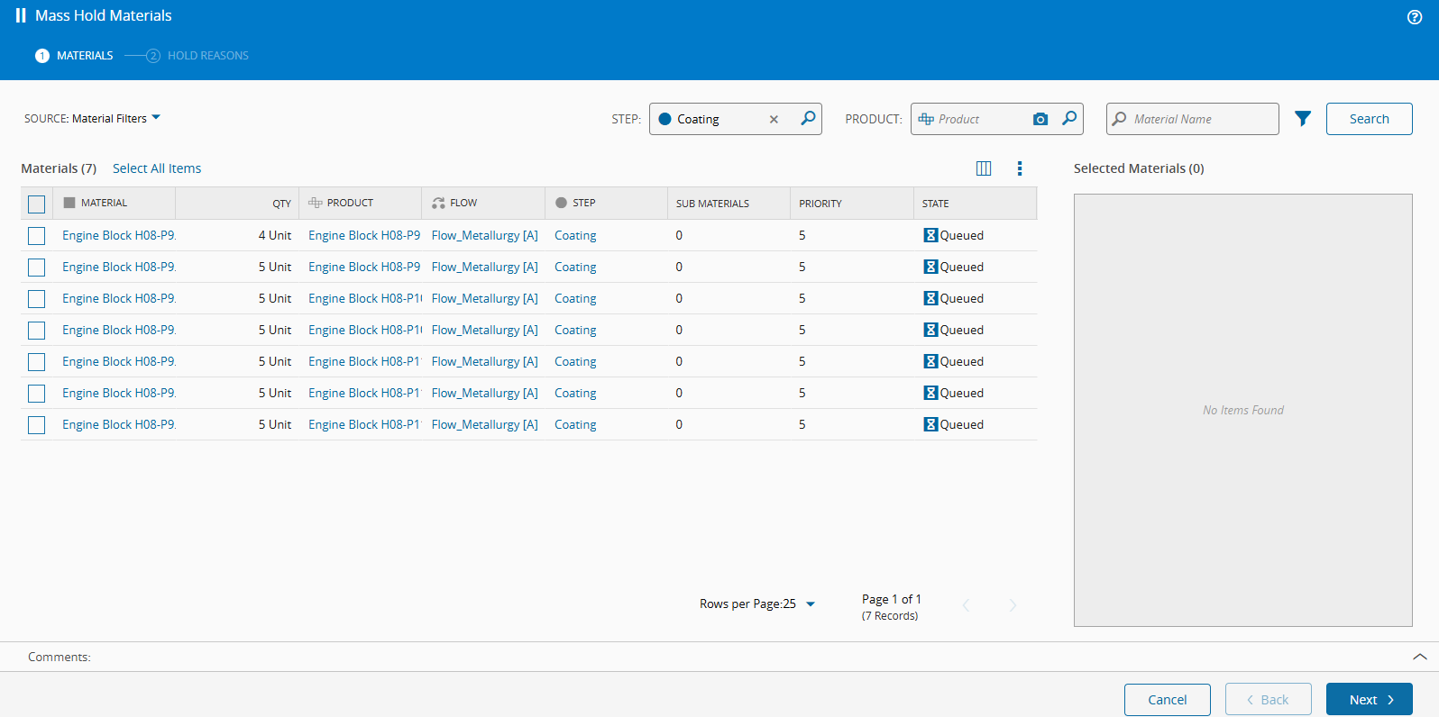 Hold Reason - Critical Manufacturing Documentation Portal