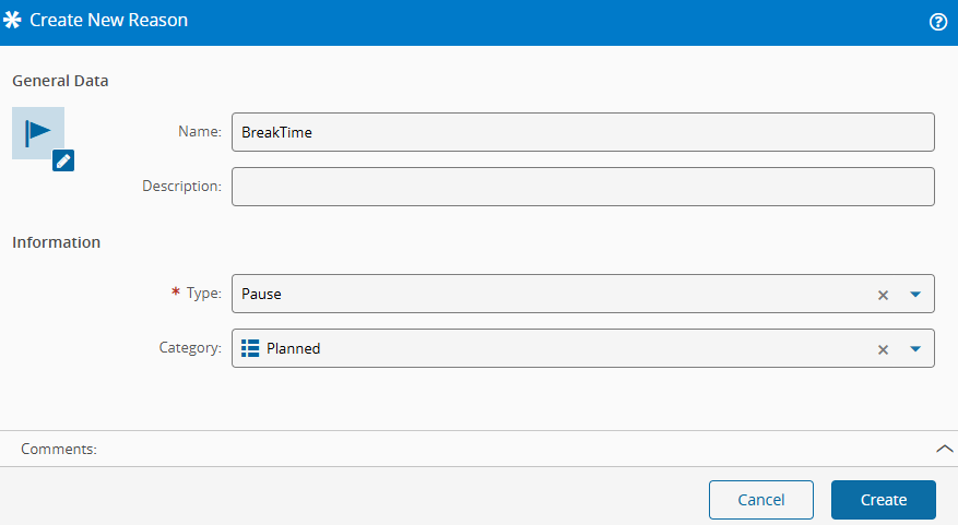 Pause Reason - Critical Manufacturing Documentation Portal