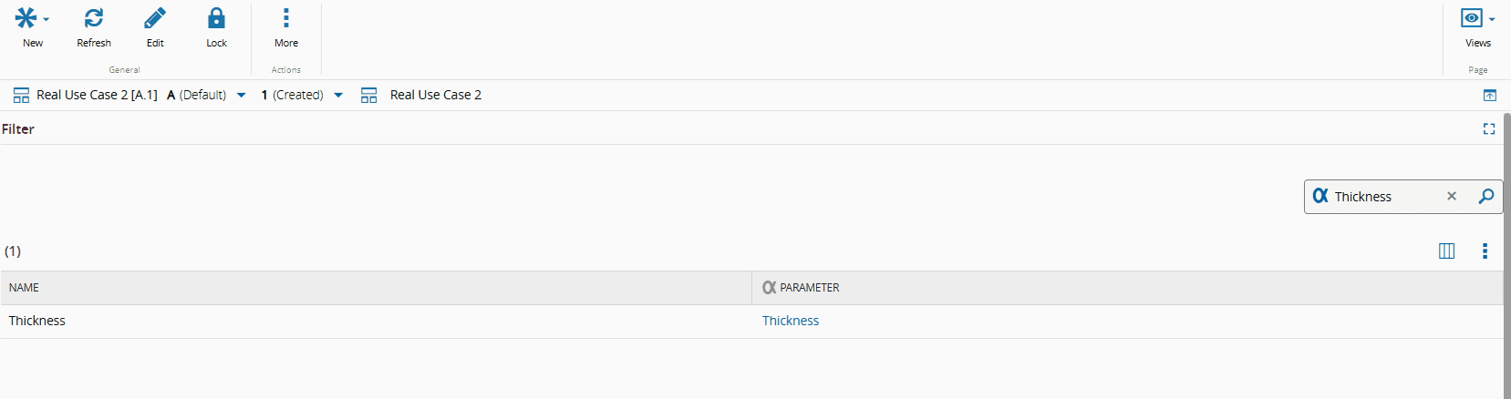 Screenshot showing a filtered search results page with applied parameters.