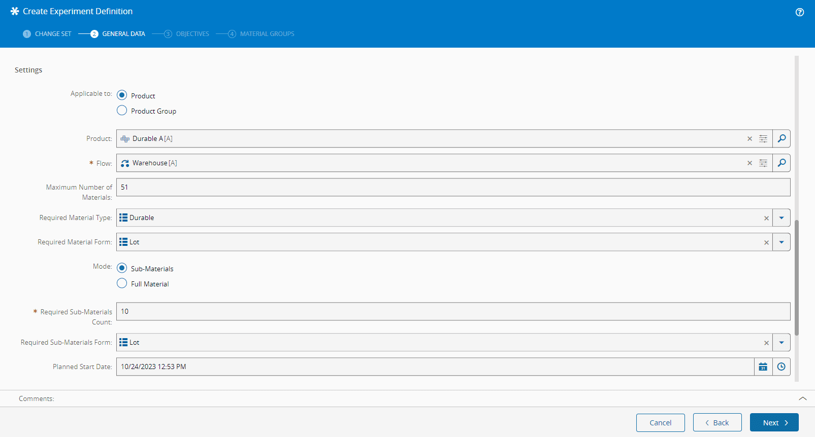 Screenshot showing a form with fields for "Caeate" and "Behmton" related to general data entry.