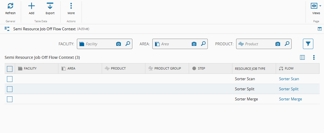 Resource Job Off-Flow Context
