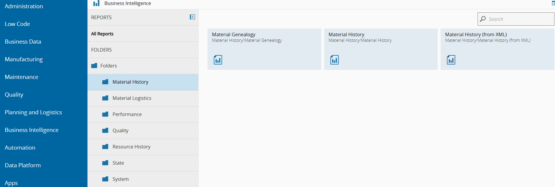 Report Folders in Business Intelligence